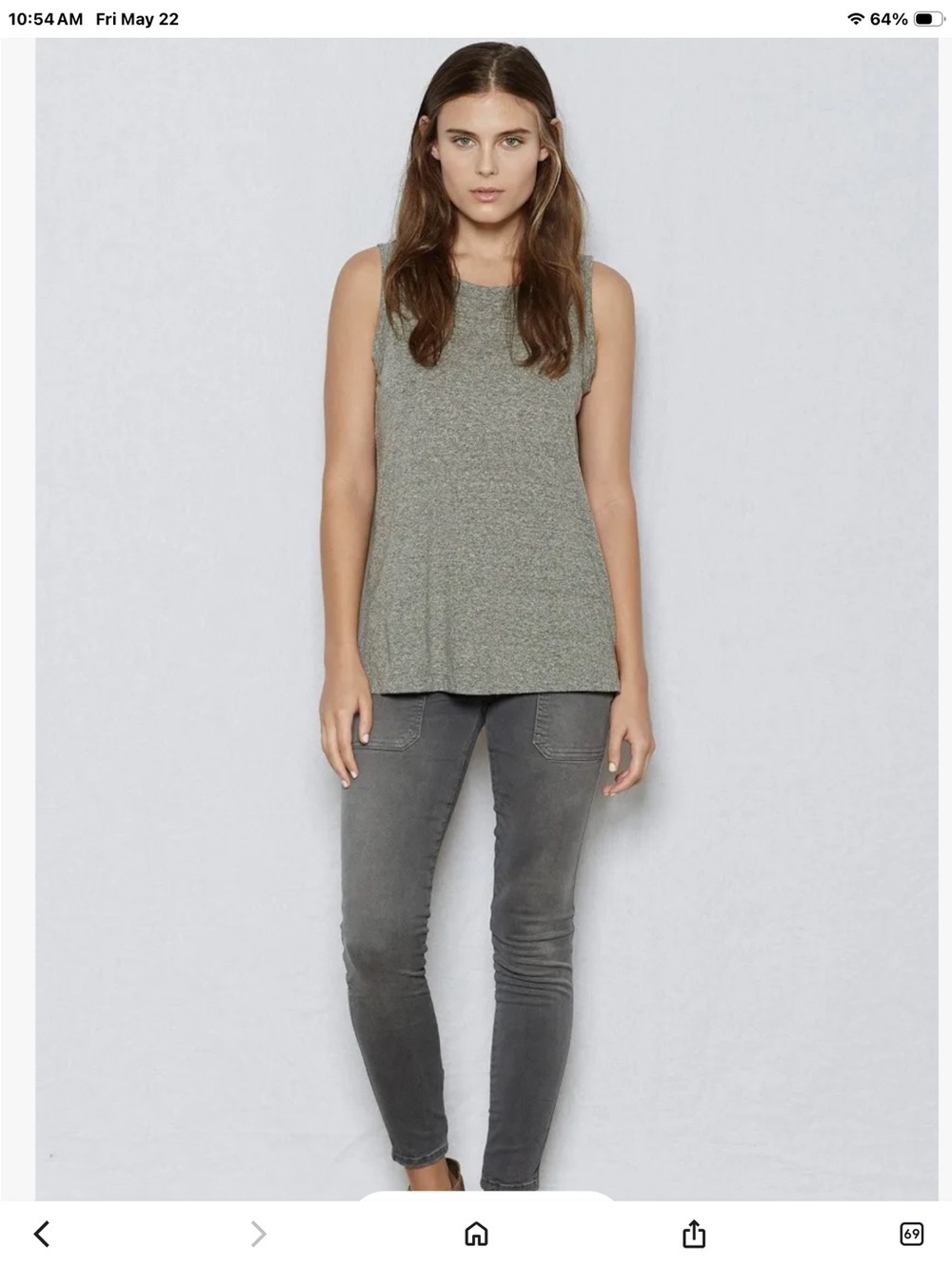 Current/Elliott poly/cotton/rayon Blend Tank Top.  1 (small)